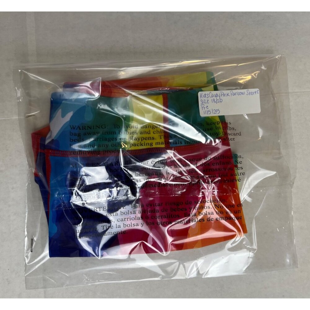 Pink Candy Rainbow Tie Dye Mini Shorts - Picture 11 of 11